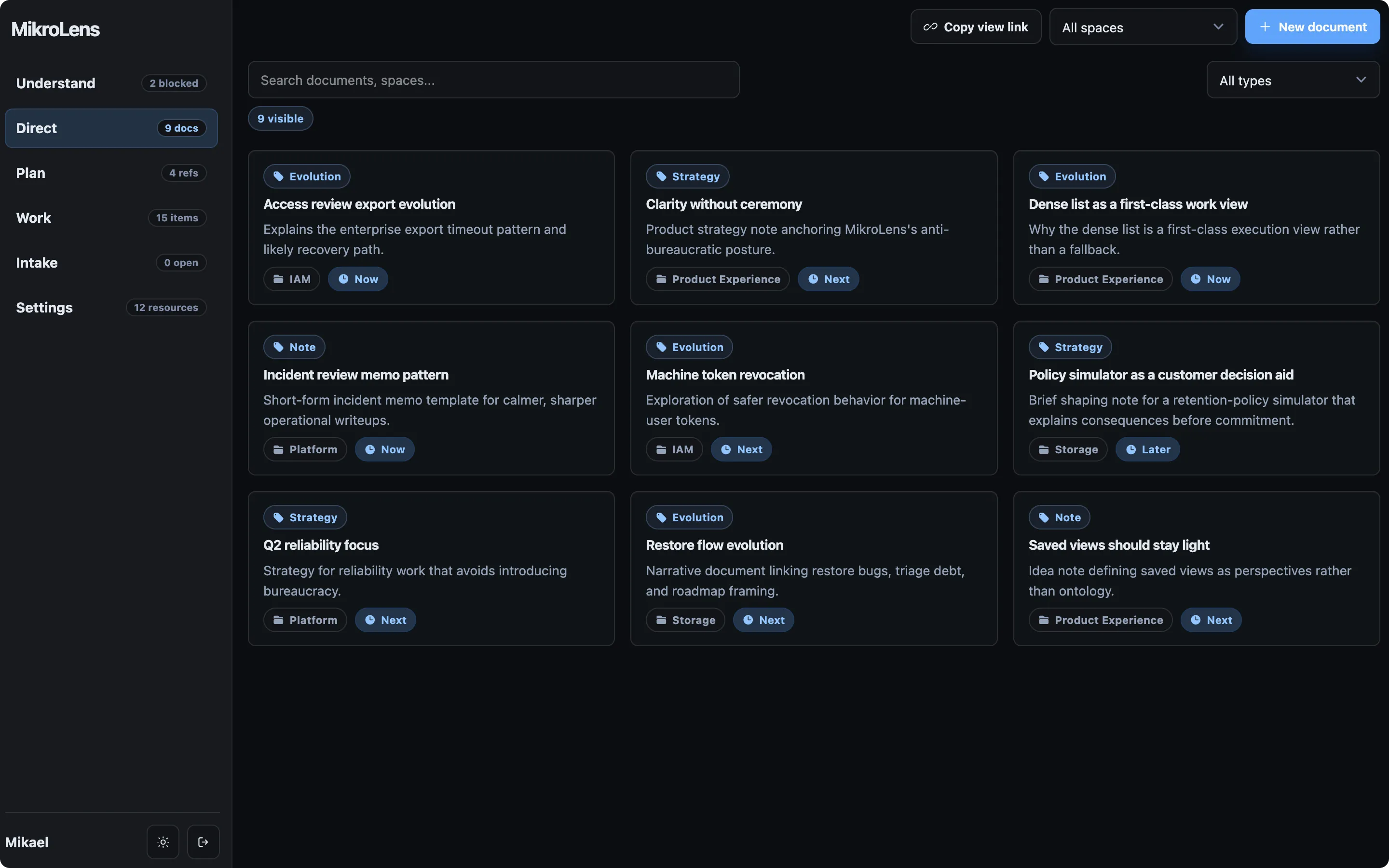 MikroLens Direct document library